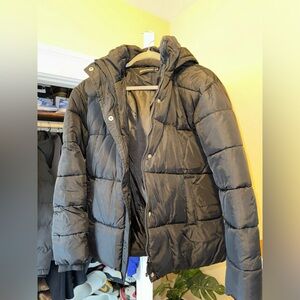 Pretty little thing black winter jacket sz 4